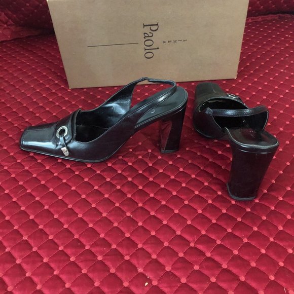 Paolo Linea Milly Black Strap On Pumps - Picture 2 of 4